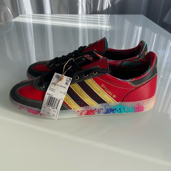 Adidas Handball Spezial x SEED Scarlet Paint Splatter US 11 ID8617 - Picture 2 of 7